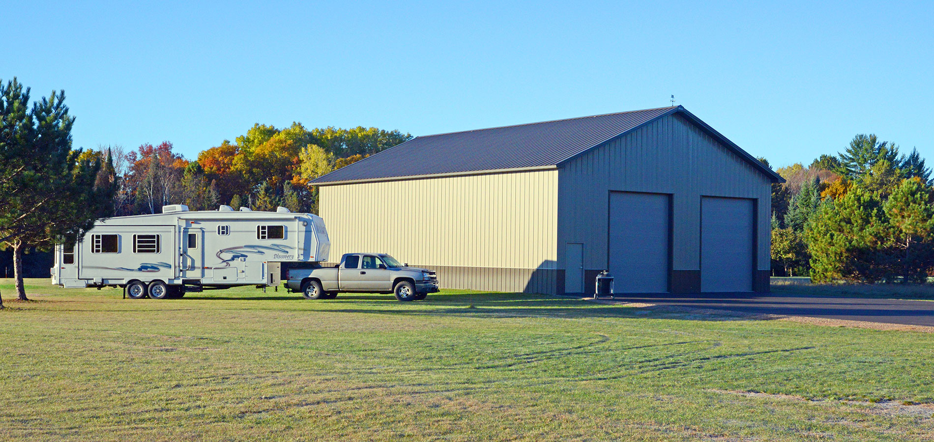 Suburban Pole Barn Shed, Garage, and Storage Buildings