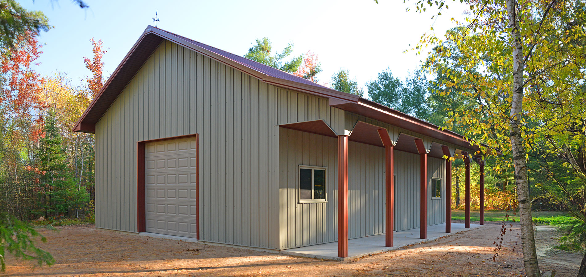 Suburban Pole Barn Shed