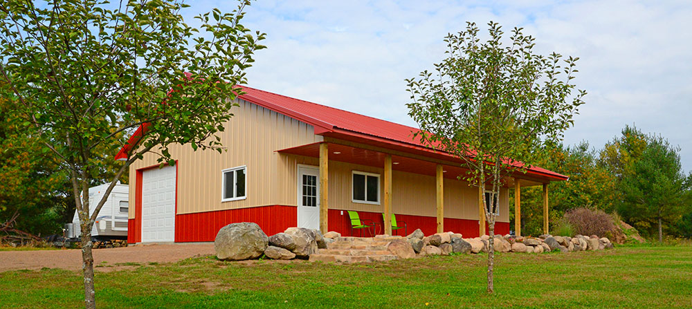 post frame suburban building